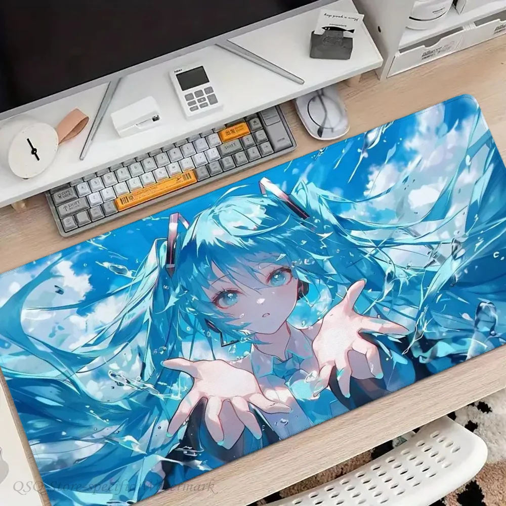 H-Hatsune M-Miku Mousepad Mouse Mat Desk Mat With Pad Gaming Accessories Prime Gaming XXL Keyboard Pad Padding Mat