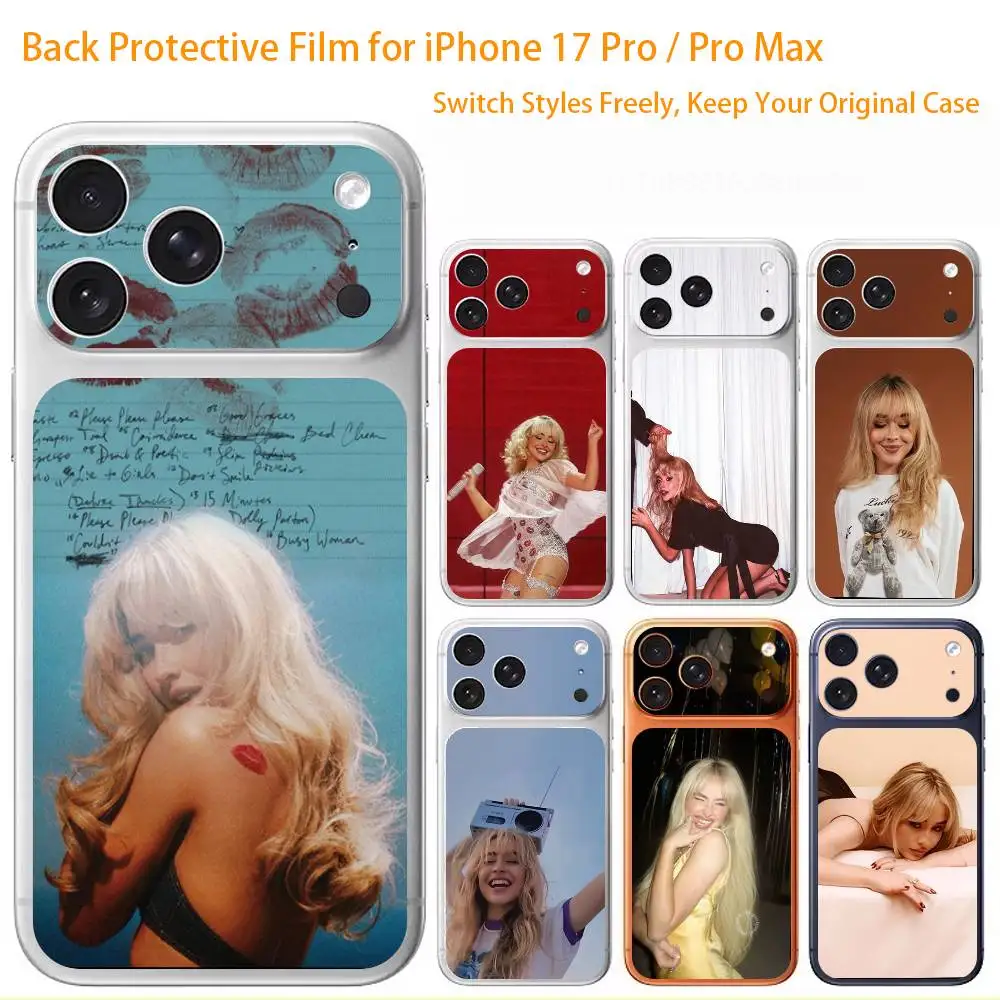 

SabrinaA C-Carpenter 3D Full Body Skin Decal for iPhone 17/Pro/Pro Max Color Rear Protective Sticker