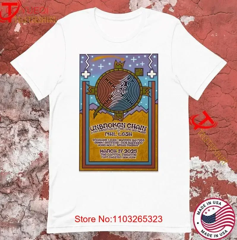 Футболка Phil Lesh 17, март 2025 The Capitol Theater Port Chester Ny, винтажная потертая мужская универсальная модная дышащая футболка унисекс