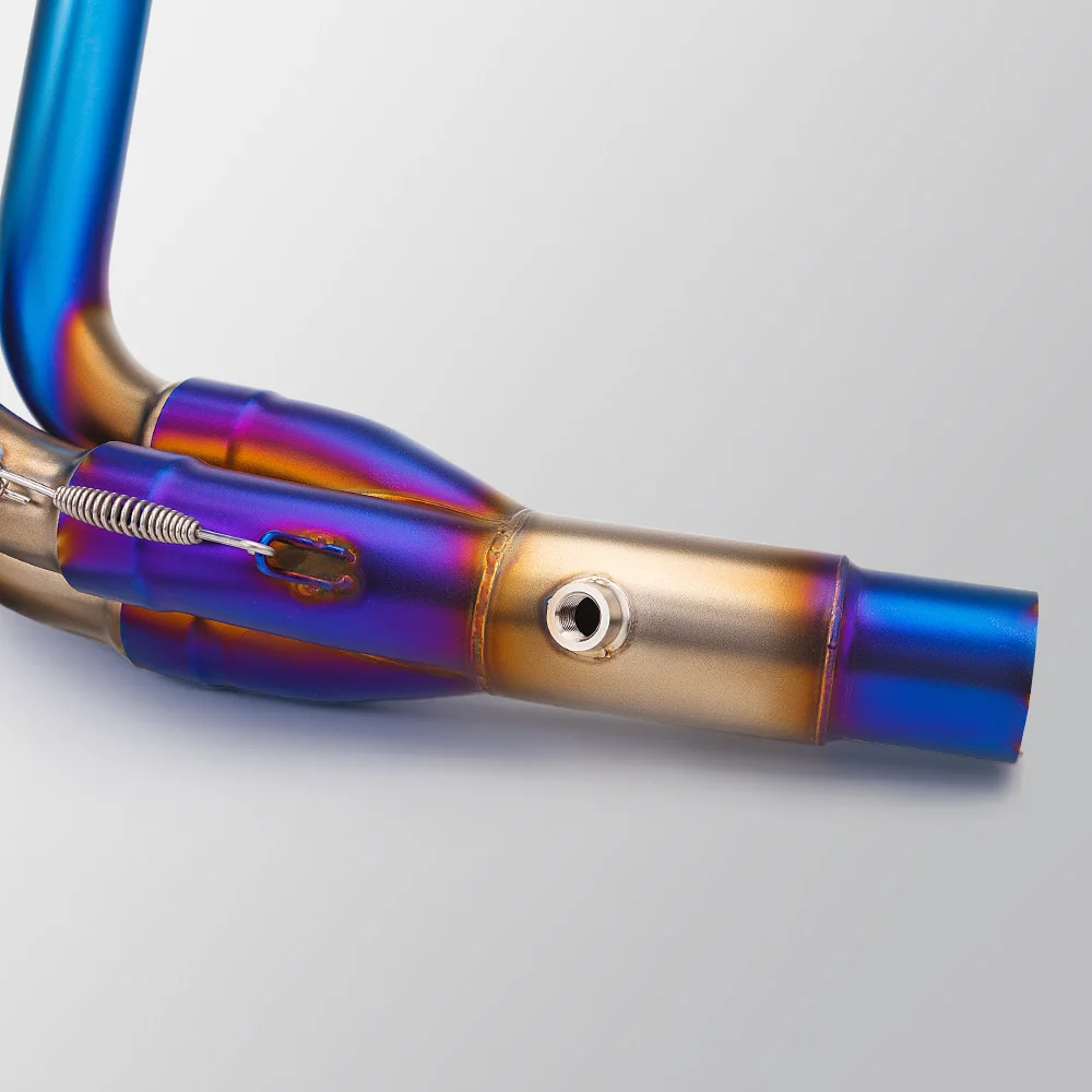 51mm Blue Burned Stainless Steel Full Exhaust System for Street Triple 765 765S 765RS 765R 2017-2024