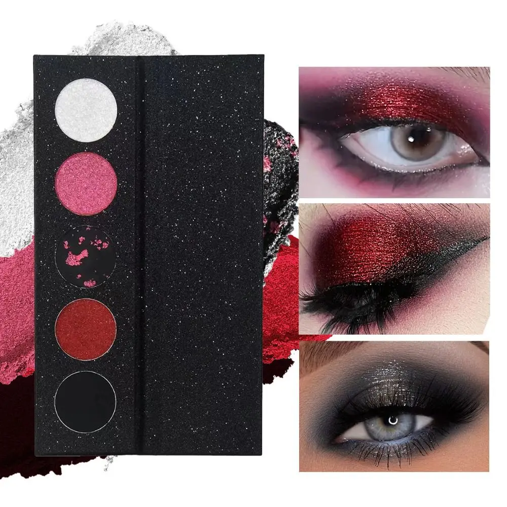 

Dark Eye Shadow Palette 5 Color High Visibility Color Eyeshadow Powder Fine Powder Texture Heavy Makeup Eyeshadow Universal