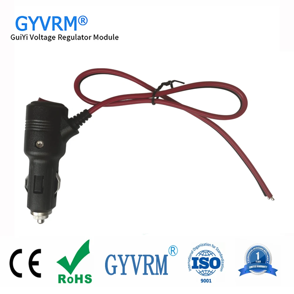 12V24V-Netzkabel, Stecker für Zigarettenanzünder im Auto mit Kabel und Schalter, LED-Anzeigeleuchte, reines Kupfer