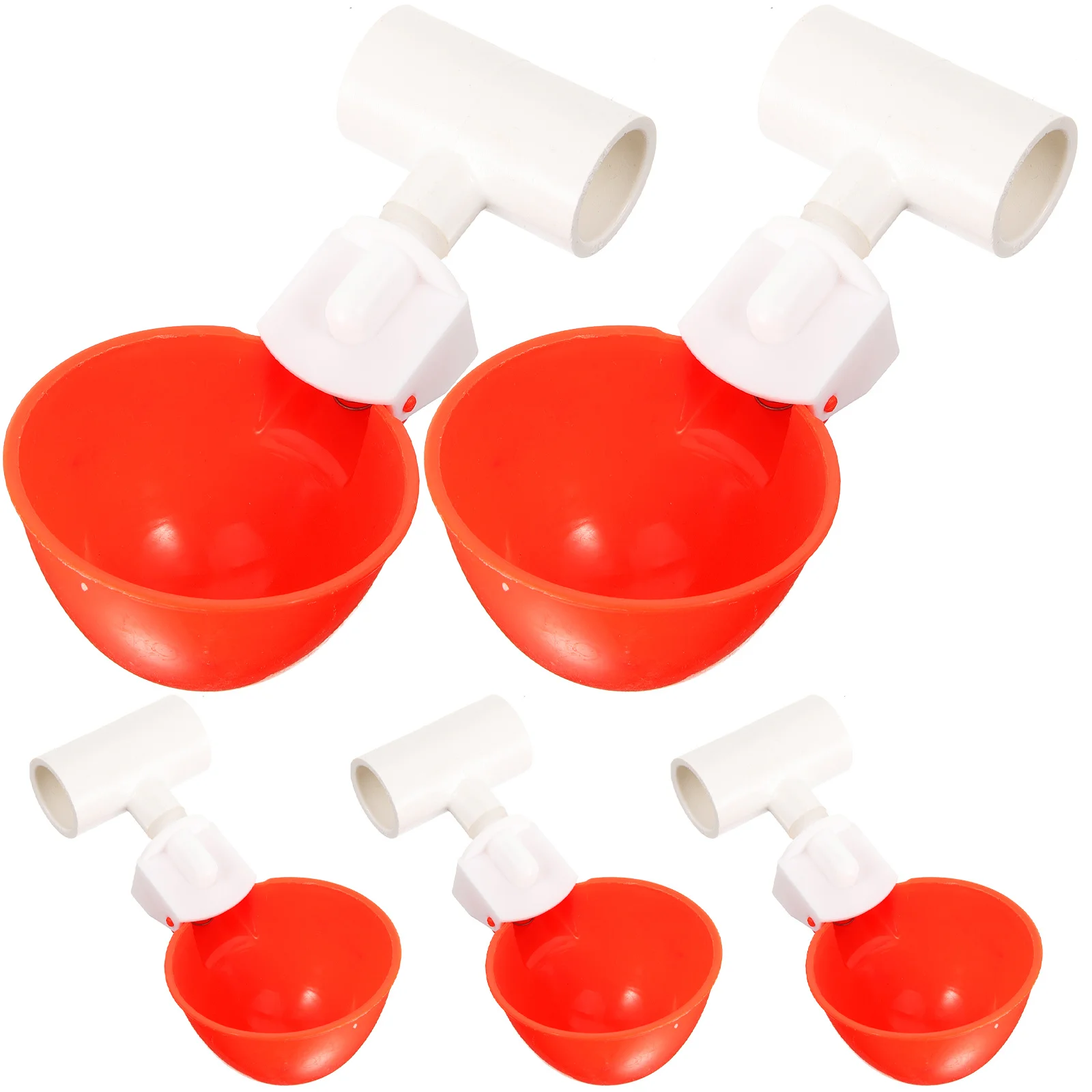 

5Sets Automatic Chicken Waterer Plastic Durable Poultry Water Cups Replacement Feeder Bowl Chicken Waterer Pasture Water Feeder