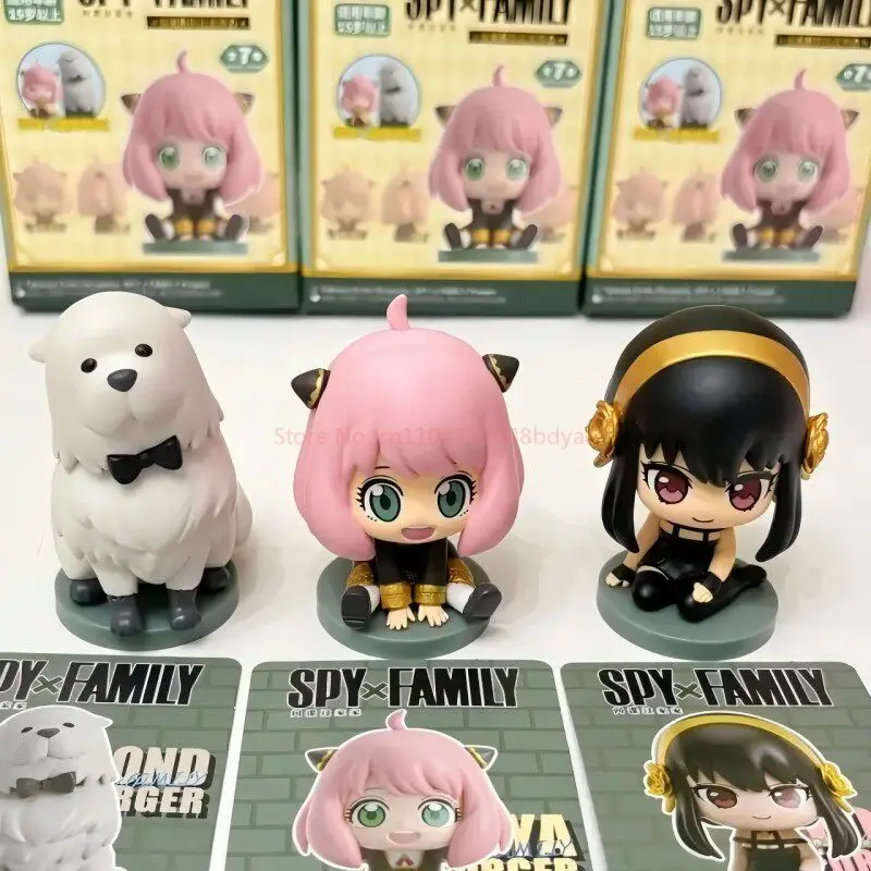 

EAKI Authentic Spy House Sitting Blind Box Ania Periphery Figurines Desktop Ornaments Trendy Collectible Toys Birthday Surprise