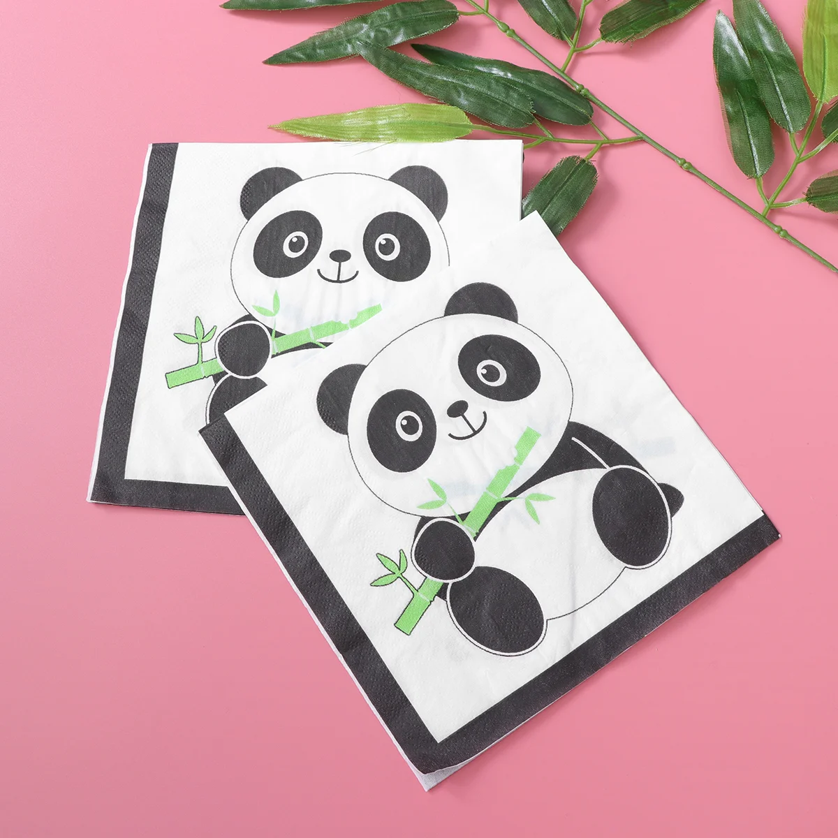 

40PCS Panda Priting Napkins Adorable Facial Tissues Paper Towels for Party Banquet Daily Use printing napkin