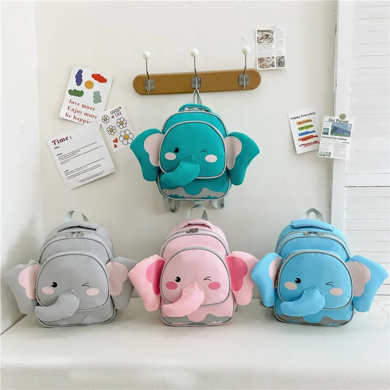 Cute Elephant Toddler Backpack Kindergarten Bag  Animal Cartoon Mini Travel Bag for Girl Boy 2-8 Years Kids Bookbags