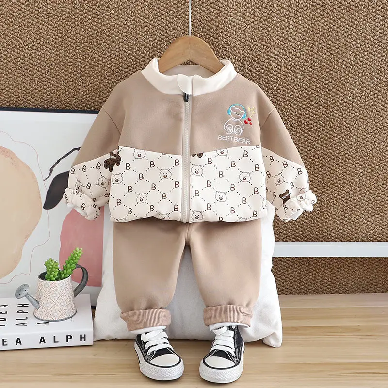 New Spring Autumn Children Boys Clothes Kids Clothing Suit Jacket Coat Pants Infant Cotton Tracksuits 2pcs/set 1 2 3 4 5 Years