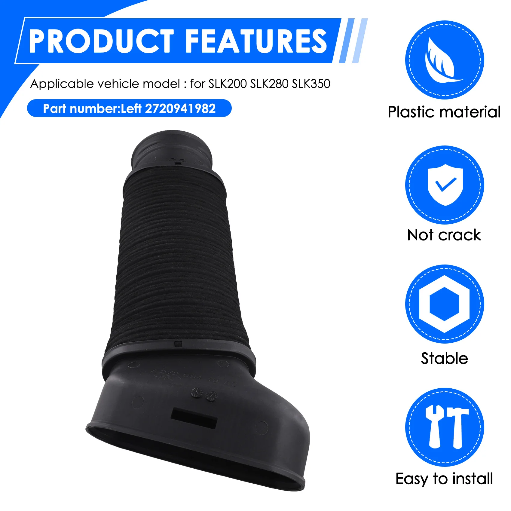 HOT-Cleaner インテークホース エアクリーナーインテークホース インテークホース SLK200 SLK280 SLK350用、クリーナーインテークホース エアクリーン