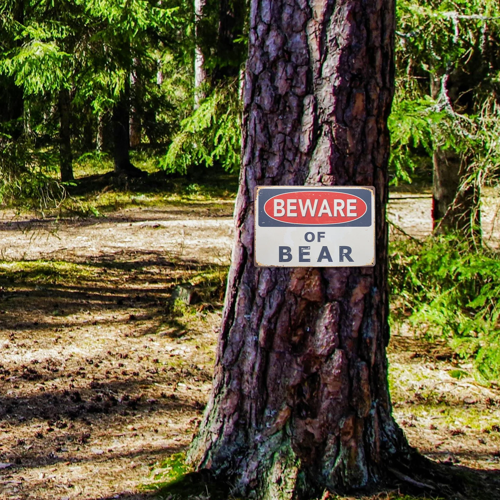 

Retro Iron Signs Bear Activity Caution Garden Yard Hunting Cabin Wall Decor Vintage Signs Garden Sign Street Sign