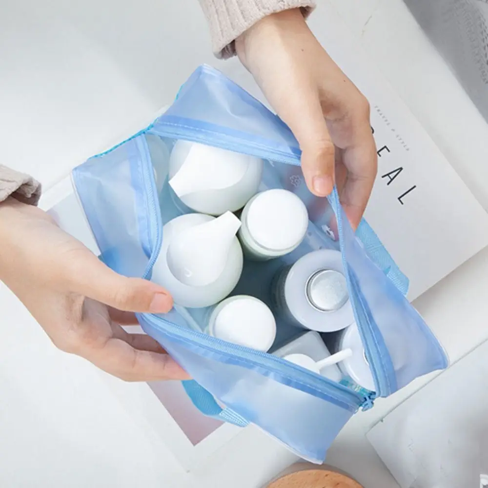 

4 Colors Toothbrush Pouch Zipper PVC Handbag Storage Bag Swimming Bags Make Up Bag Bathing Storage Bag Travel Cosmetic Bag