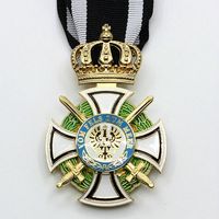 Copy Order of Hohenzollern with Swords Commander Class Royal Double Sword Medal German Prussian Badge Military Fan Gifts