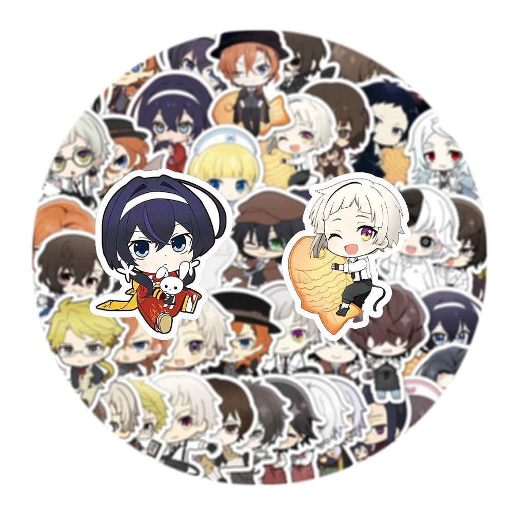 

10/30/50pcs Kawaii Cute Anime Bungo Stray Dogs Stickers Decals DIY Skateboar Luggage Guitar Phone Creative Graffiti Sticker Toy