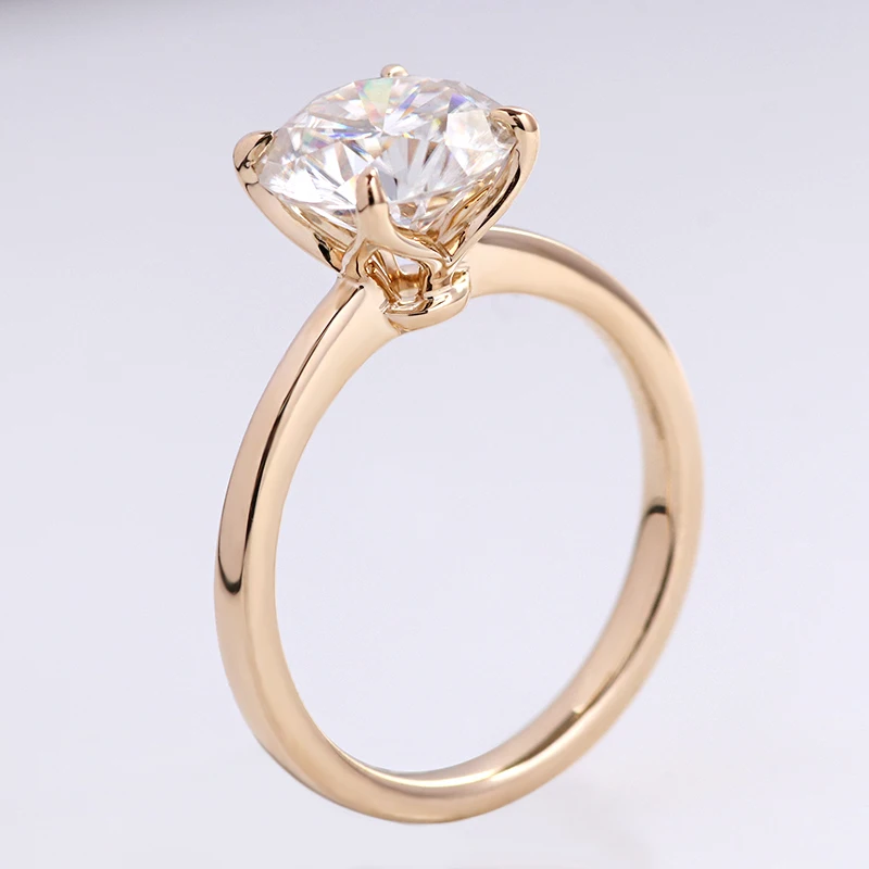بروفانس 10K/14k/18k مويسانيتي خواتم الخطبة للنساء 1.2CT D اللون VVS1 سوليتير خواتم الزفاف النسائية شهادة GRA
