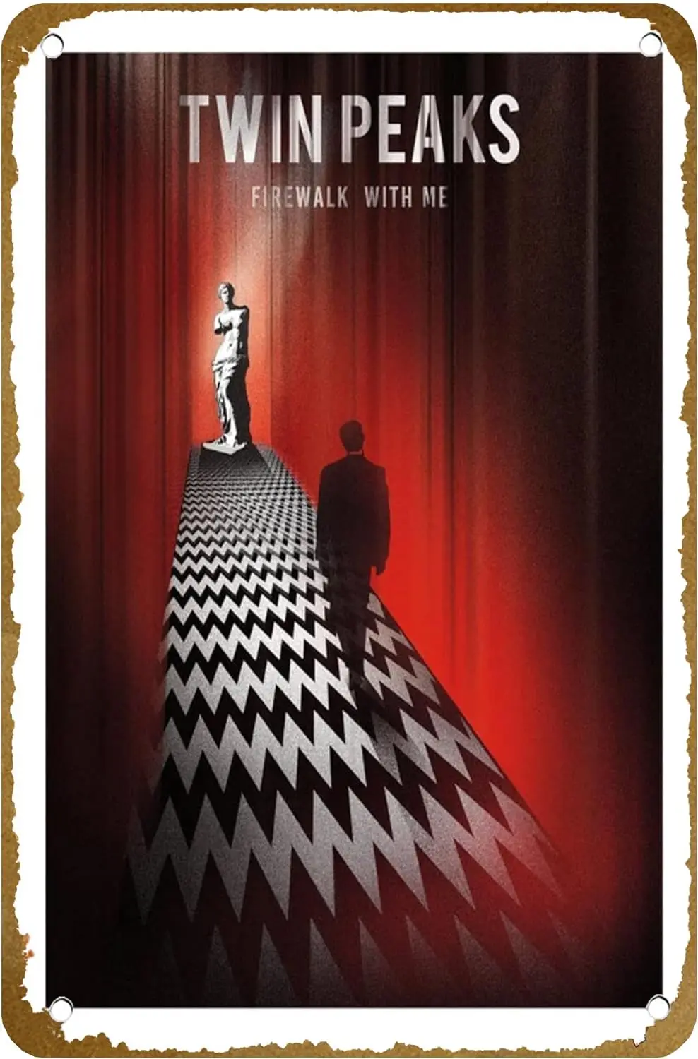 Twin Peaks Firewalk With Me Poster Vintage Metal Tin sign Logo Family Club Bar Cafe Bedroom Art Wall Decoration Gift 8x12 inches