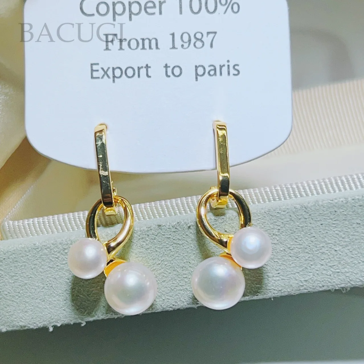 

925 Sliver 100% Nature Freshwater Nature Pearl Drop Earring