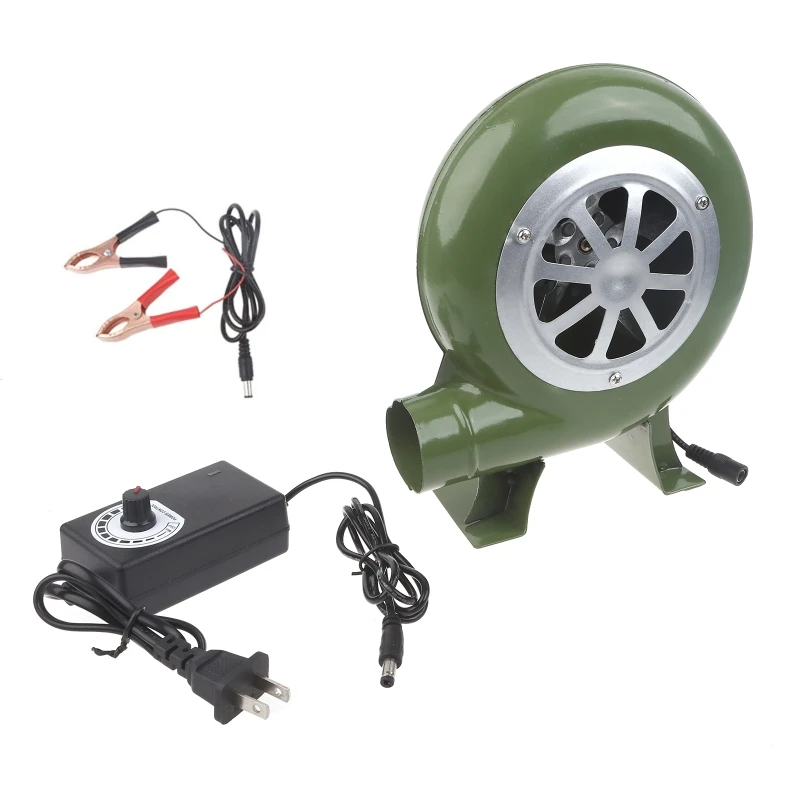 AC100-240V เครื่องเป่าลมไฟฟ้าพัดลมความเร็วอะแดปเตอร์ 30/40/60/80W BBQ พัดลม MINI Blacksmith Forges Blower พร้อมคลิปสายไฟ