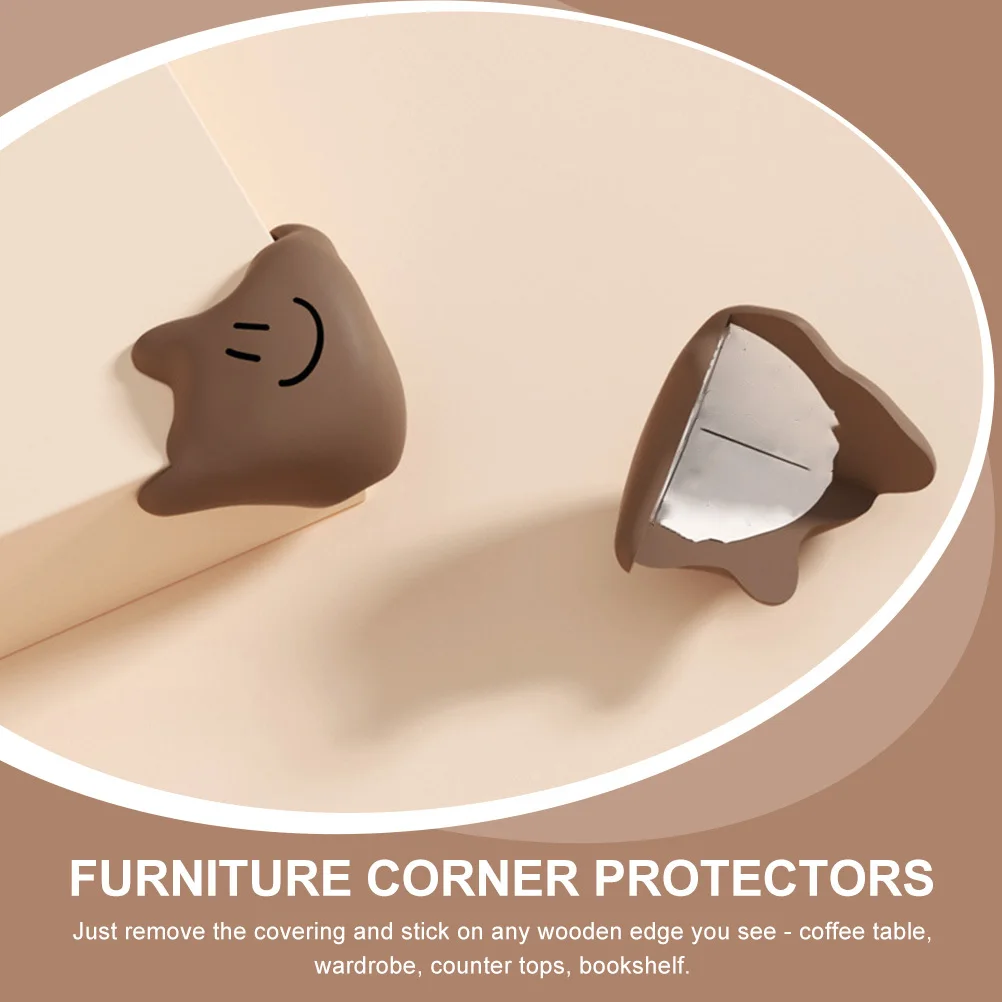 Protectores de esquina a prueba de bebés, protectores de bordes de marco de cama para mesa, escritorio, parachoques de seguridad de muebles de silicona, protectores de esquina, 4 Uds.