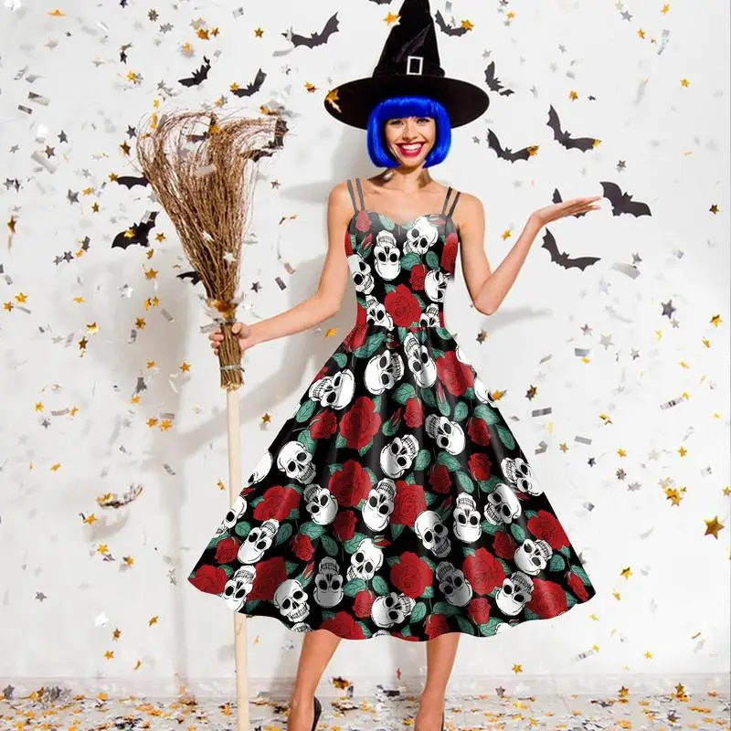 Halloween Dresses Gothic Costume Party Outfits Dress Cosplay Women Mardi Gras Carnival Party Dress For Halloween Gifts