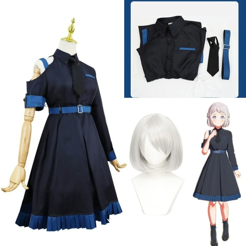 Anime Game Gakuen IDOLM@STER Cosplay Katsuragi Lilja Costume Wigs Lolita Dress Uniform Woman Sexy Halloween Birthday Party Suit