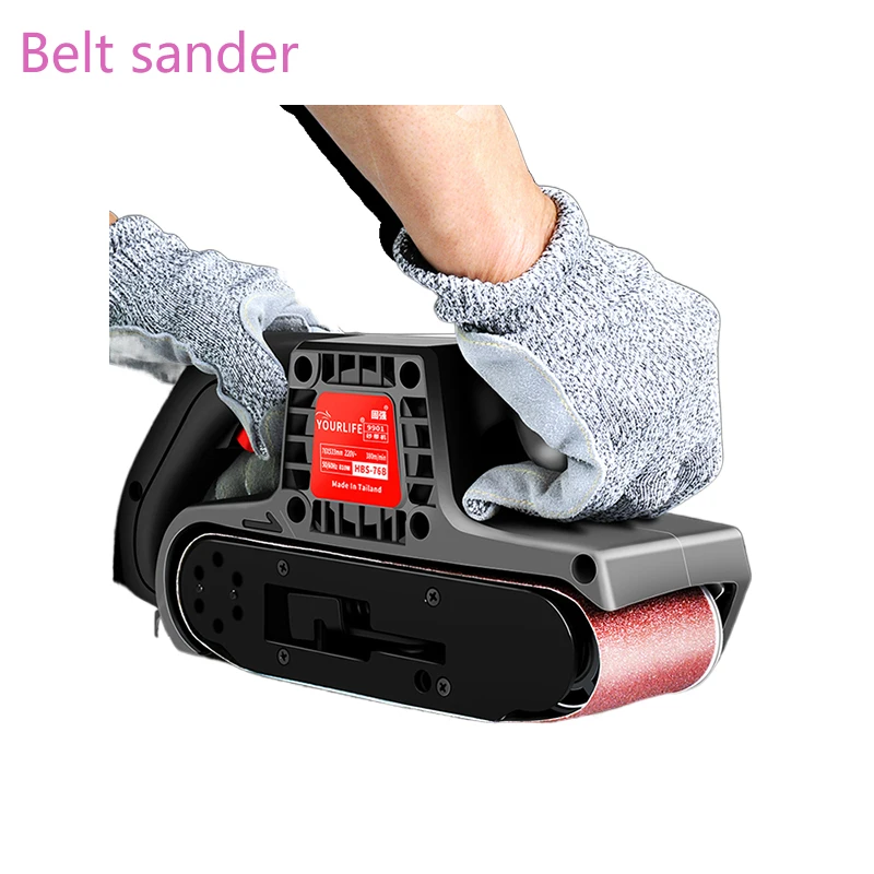 Electric Belt Sander Variable Speed Power Copper Motor Grinder Carpenter Polishing Grinding Machine Woodworking Tool