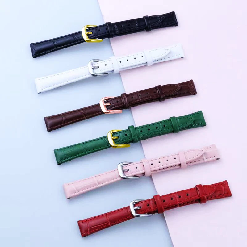 Genuine Leather watch strap Bracelet for Women Student Men 10mm 12mm 14 mm 16mm 18mm  20mm  22mm  24mm  Watch  Belt  Wriststrap