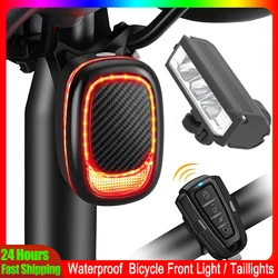 Elecpow A6Pro Bicycle Taillight Alarm And Bike Front Light Waterproof Rechargeable Remote Control Bike Rear Light ﻿Accessory