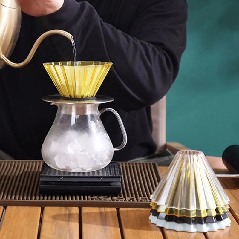 

1-2 Servings Hand-brewed Coffee Filter Cup Resin Origami Filter Cup Hand-brewed Cake Drip Filter Cup Barista Utensils