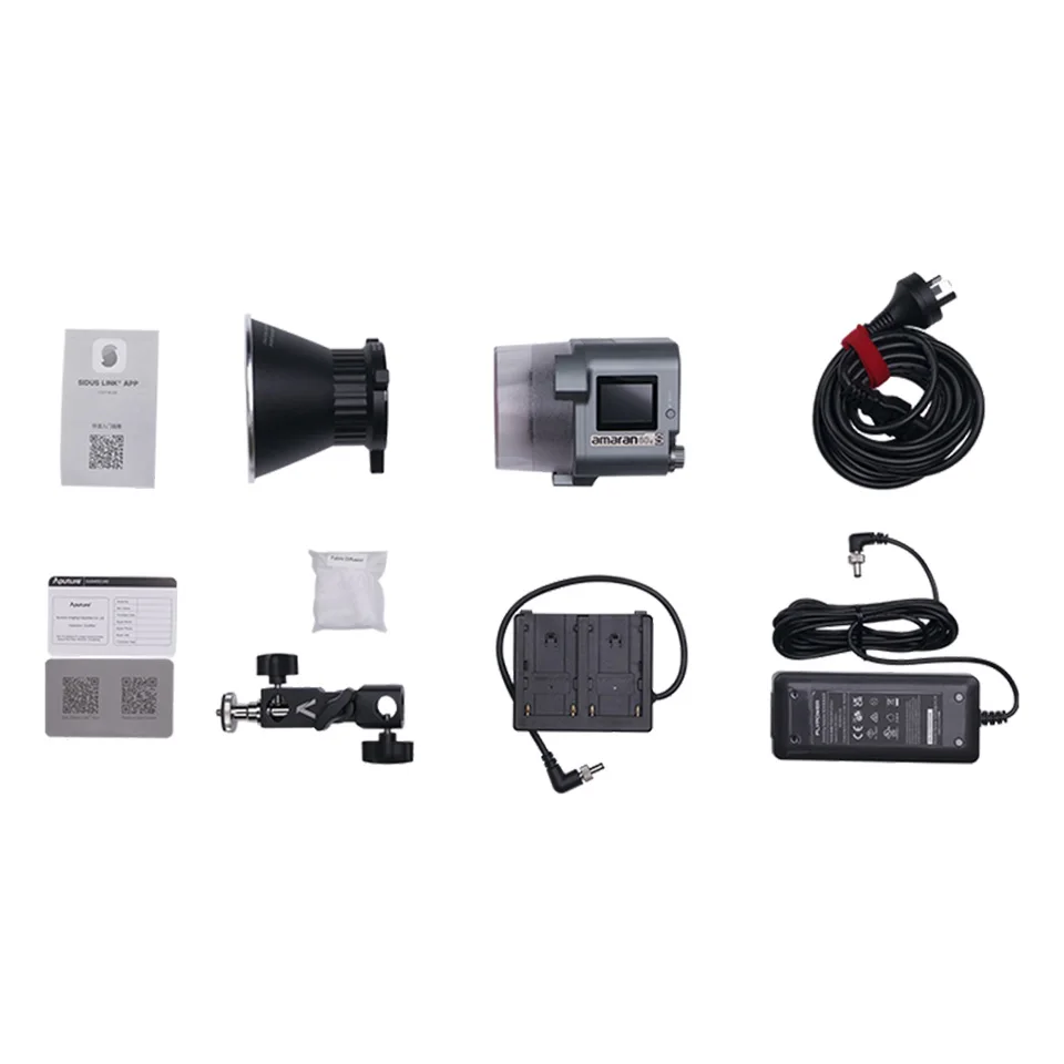 Aputure Amaran 60d S 65W 5600K Daylight COB Video Light per Studio fotografico Studio fotografico con supporto bokens CRI 96 + TLCI 99 +