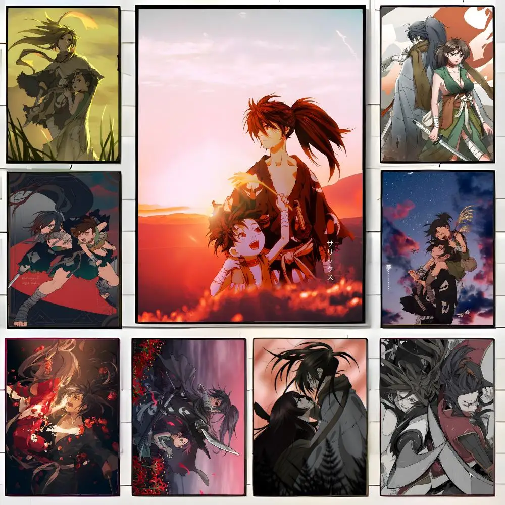 Dark Anime T-The Legend of Dororo and Hyakkimaru Poster Wall Art Print Decorative Mural Home Decor Gift Unframed
