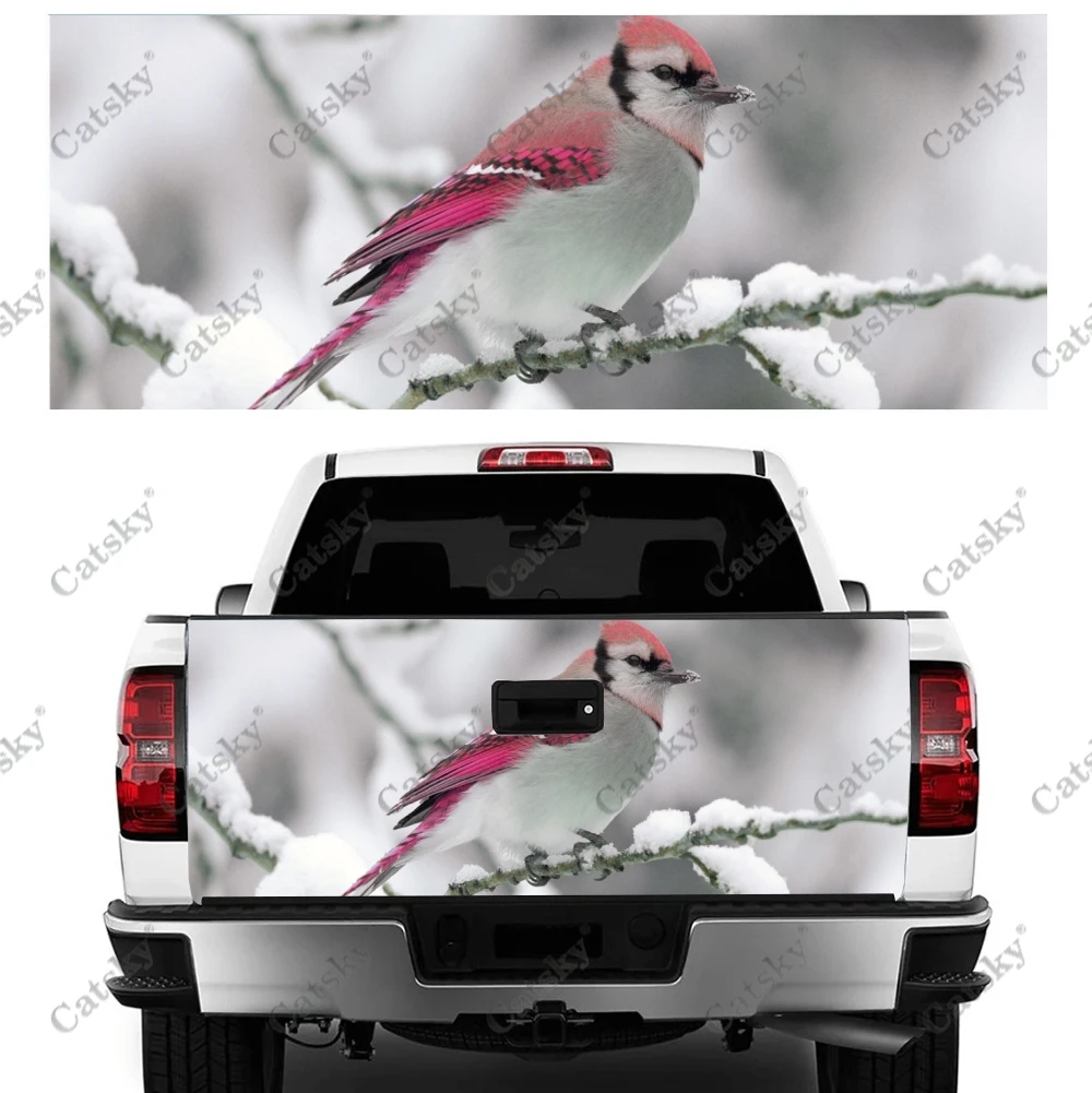 

Winter Cute Snow Bird Car Tail Trunk Protect Vinly Wrap Sticker Decal Auto Hood Decoration Engine Cover for SUV Off-road Pickup