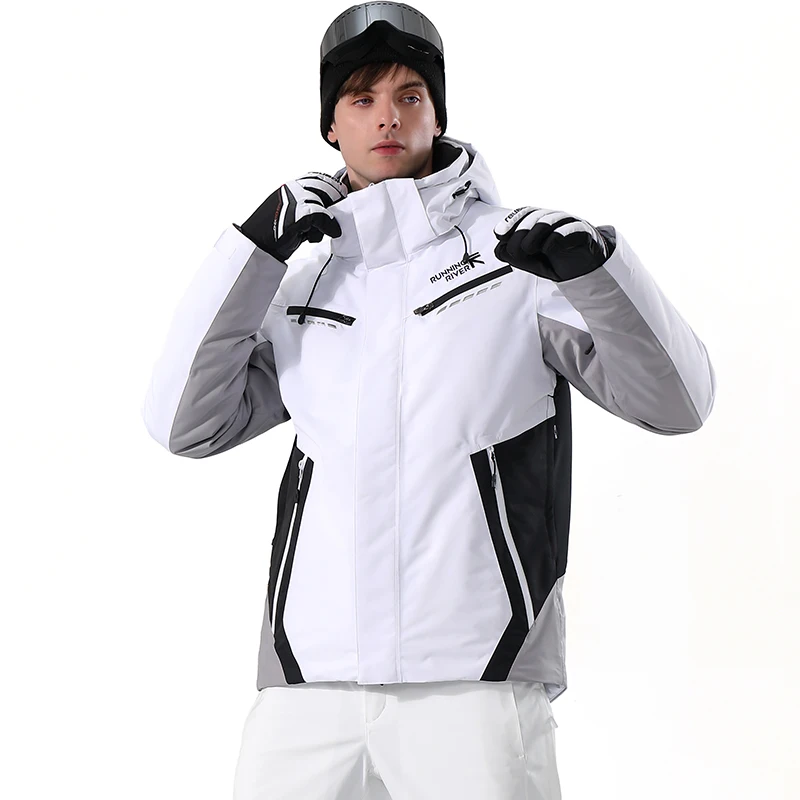 Chaqueta de snowboard de invierno para hombre de alta calidad marca RUNNING RIVER 4 colores 6 tamaños ropa deportiva cálida al aire libre para chaquetas de hombre # A4009