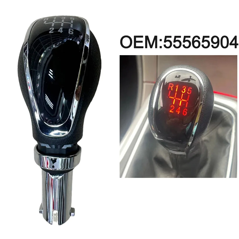 

6-Speed Gear Selector Knob OE 55565904 For Vauxhall -Mokka J13 2012-2019 ABS Black Wear-Resistant Interior Accessory