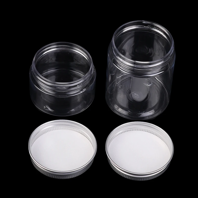 Pot de maquillage cosmétique en plastique africain, pot transparent, échantillon HI, fard à barrage, crème, baume Jules