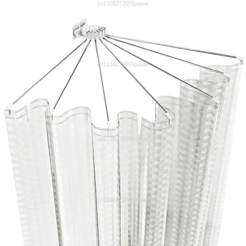 

Напольный душевой карниз для ванной комнаты, полукруглый, без сверления, из нержавеющей стали, в форме веера