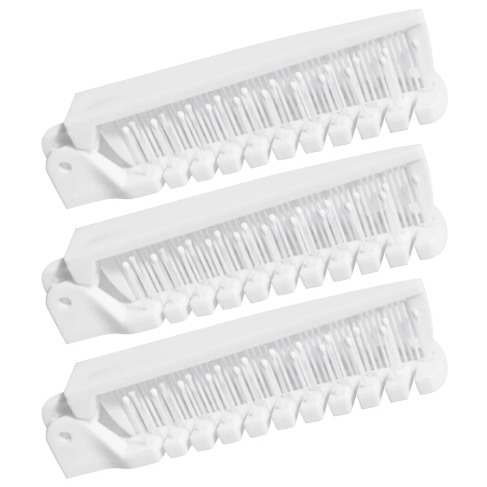 

3 Pcs Portable Anti-static Comb Hair Brushes Folding Mini Foldable Plastic Travel Hairbrush for Women Kids Boys Girls