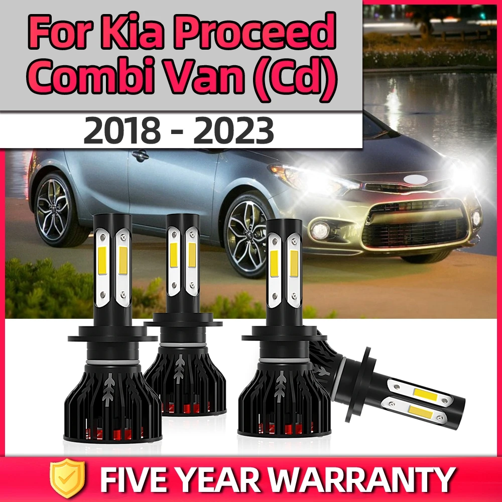 

TEENRAM LED Headlight Lamp Bulb 20000LM H7 H7 High Low Beam 200m Lighting Range For Kia Proceed Combi Van (Cd) 2018- 2023