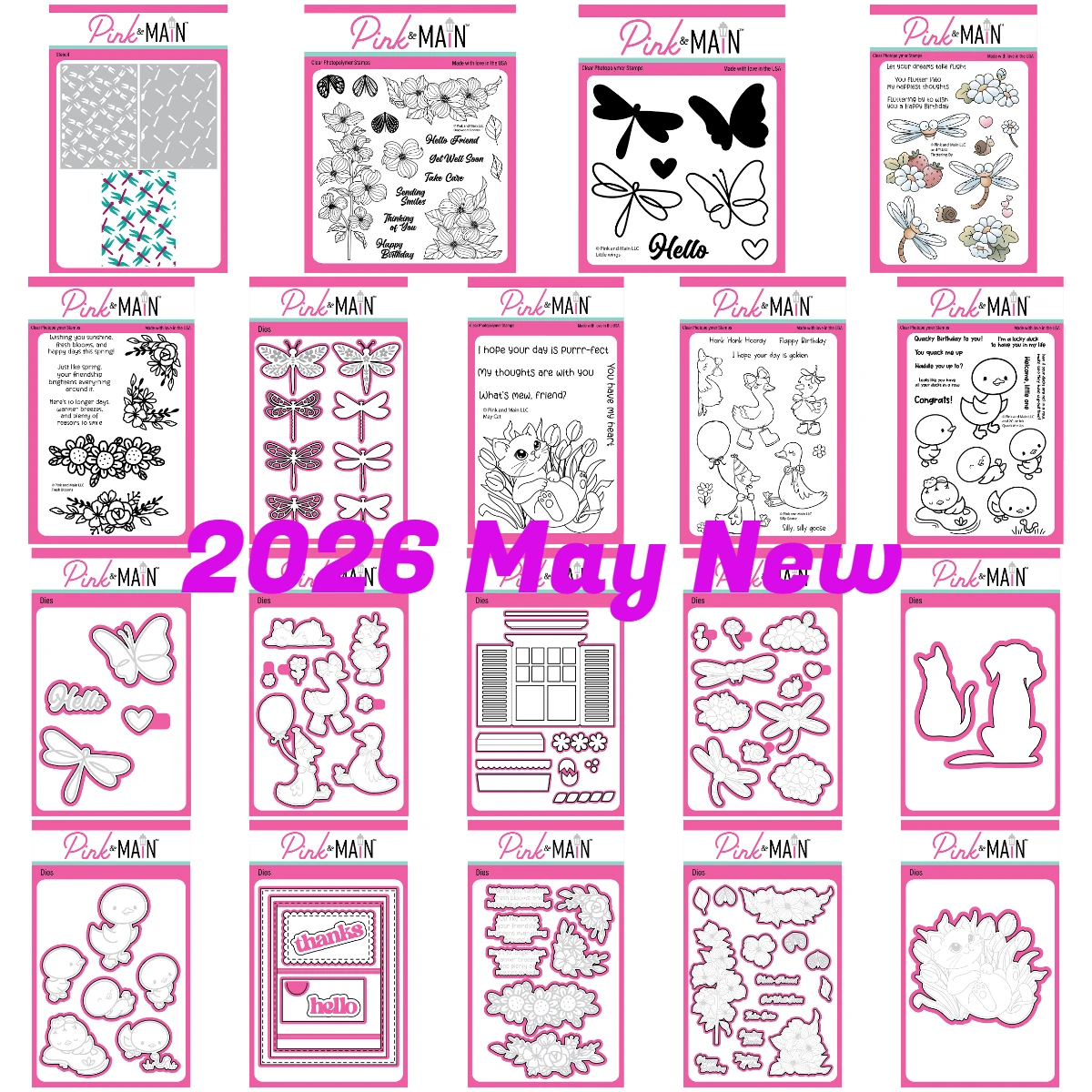 New May Cat Dragonflies Metal Cutting Dies and Stamps DIY Scrapbooking Card Stencil Paper Cards Handmade Album Stamp Die Sheets