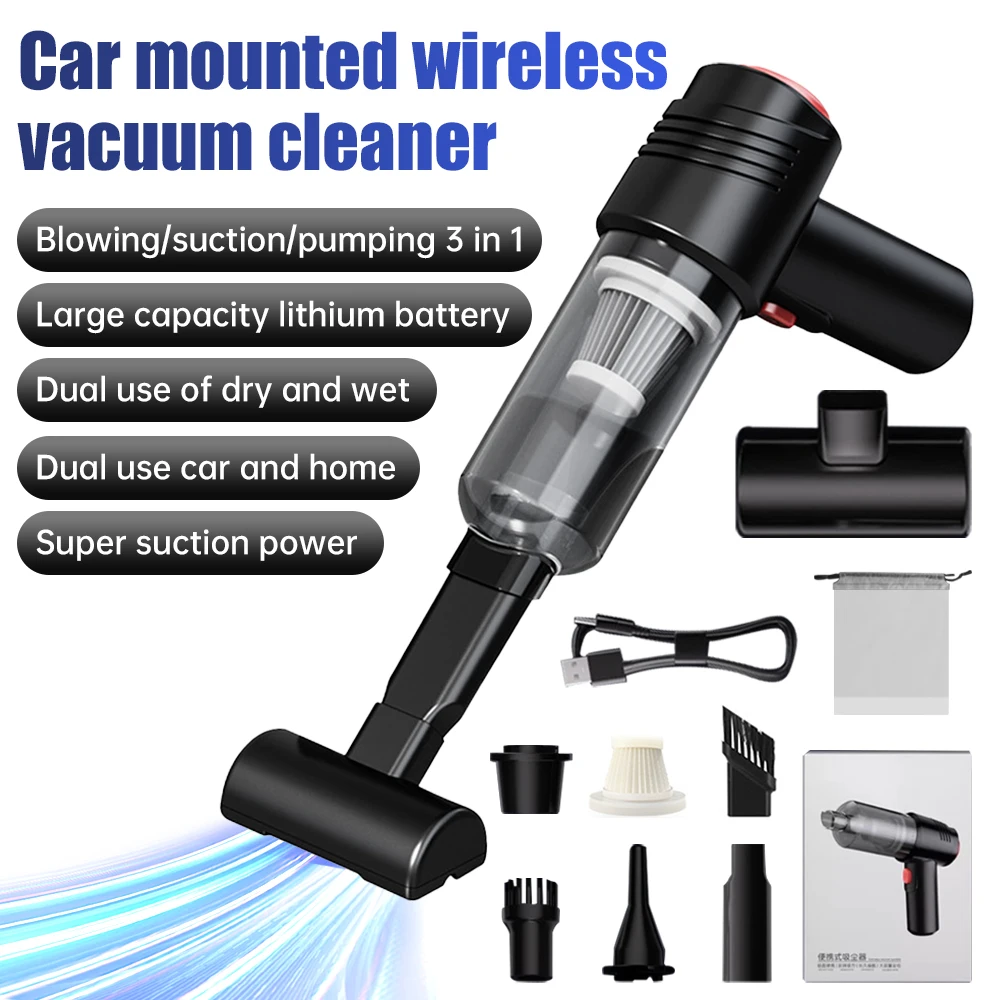 Car Vacuum Cleaner 5500PA Powerful Cleaning Machine Cars Cleaner Mini Wireless Portable Hand held Cleaner for Home Appliance