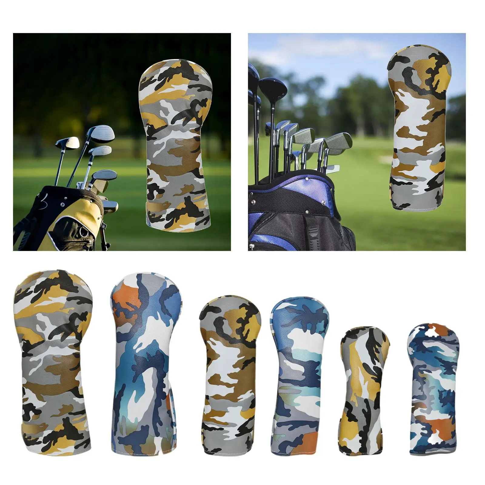 Golfschlägerhauben für Golfschläger, Golfschlägerhauben, elastisch, mit PU-Schutz