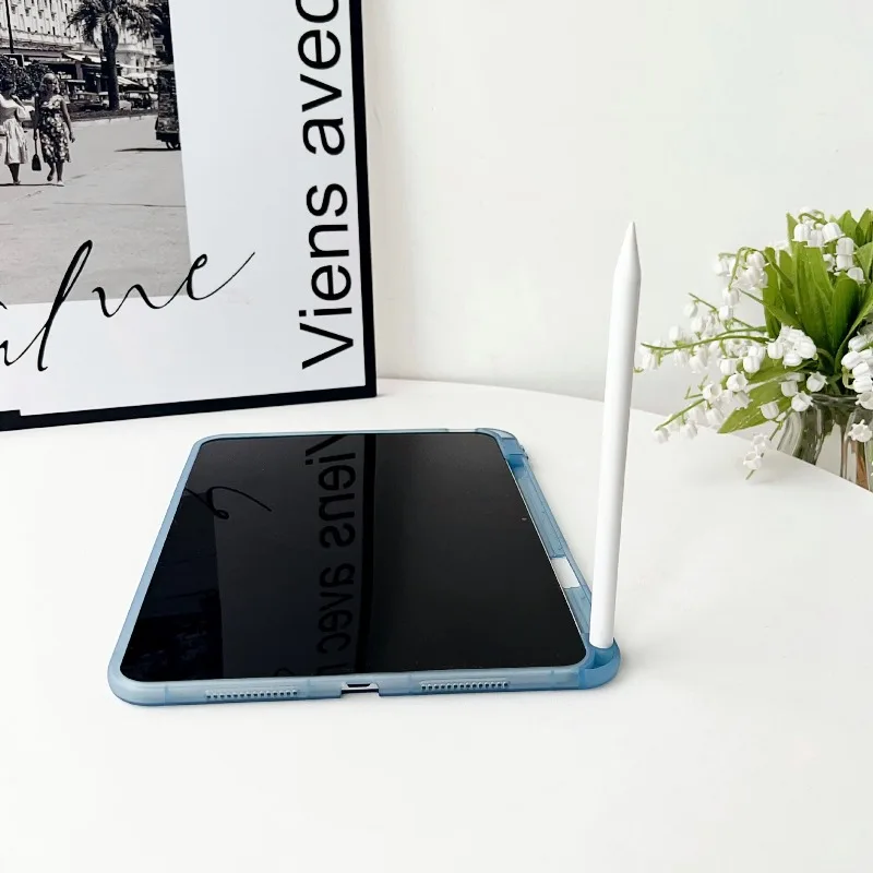 With Pencil Holder Case For iPad A16 2025 A19 2026 Air 5 4 10.9 Air11 M4 M3 M2 M5 Pro11 10th 9th 8th 6th 5th 10.5'' 10.2'' 9.7''