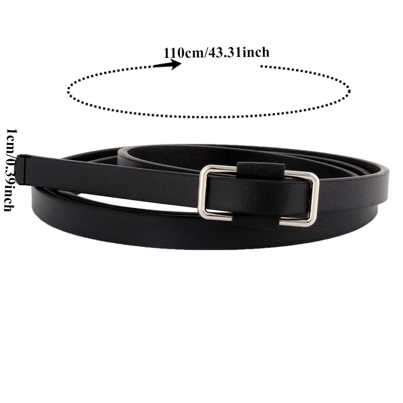 Korean-Style Thin Belt with Knot Detail  Fashionable Minimalist and Versatile for Dresses Waist-Defining and Commuter Looks