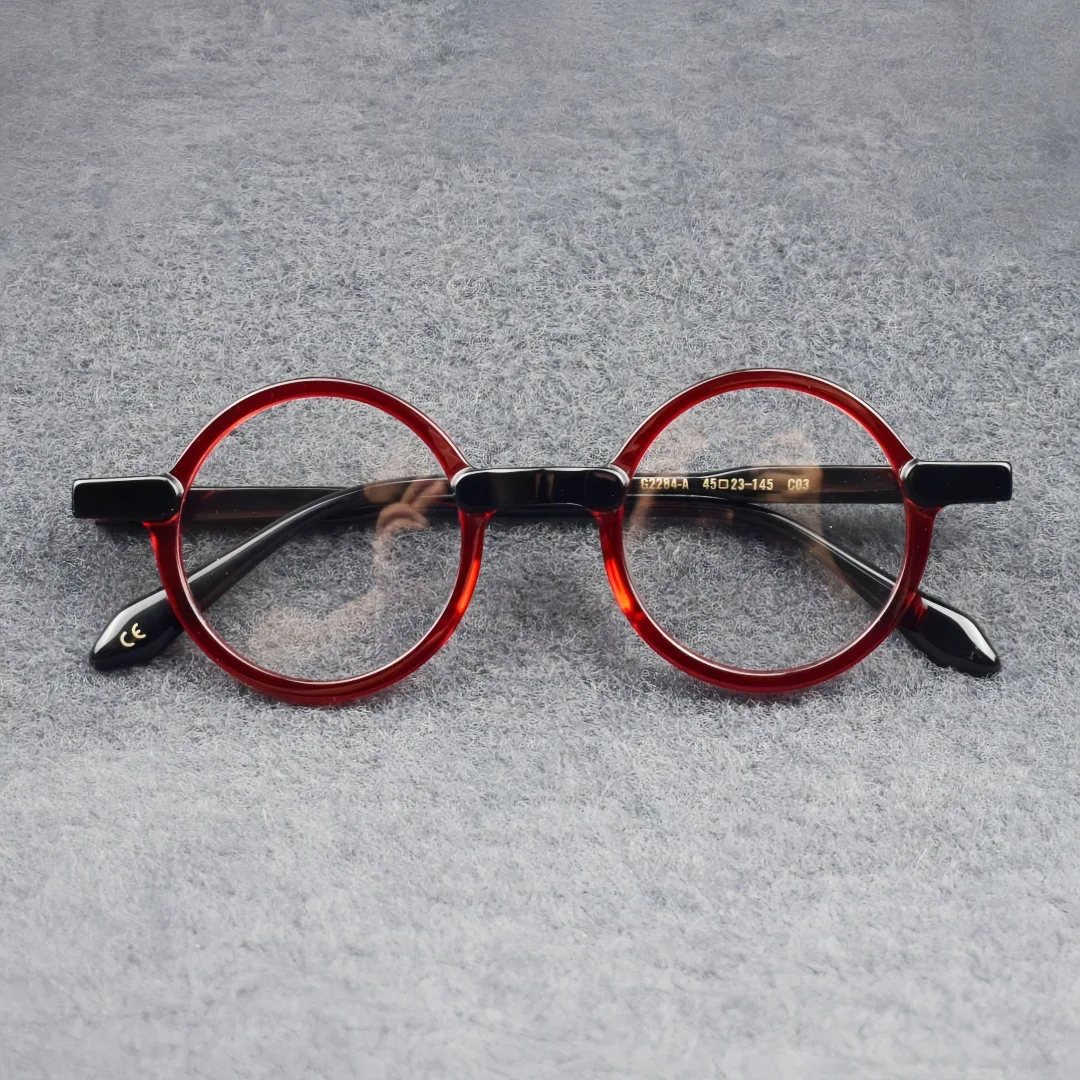 

Retro round Frame Acetate Glasses - Classic Style Prescription Ready-To-Wear Eyeglasses for Men And Women