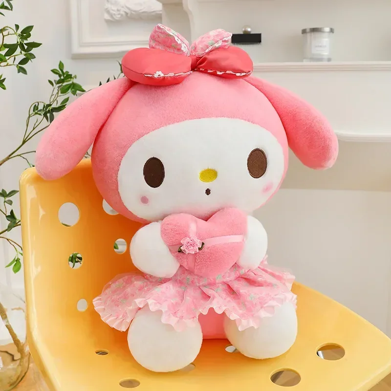 Brinquedos de Pelúcia Sanrio Kawaii, Kuromi, Minhas Peluches Melodias, Fofos, Merch, Desenhos Animados, Anime, Recheado, Presentes de Aniversário, 60cm