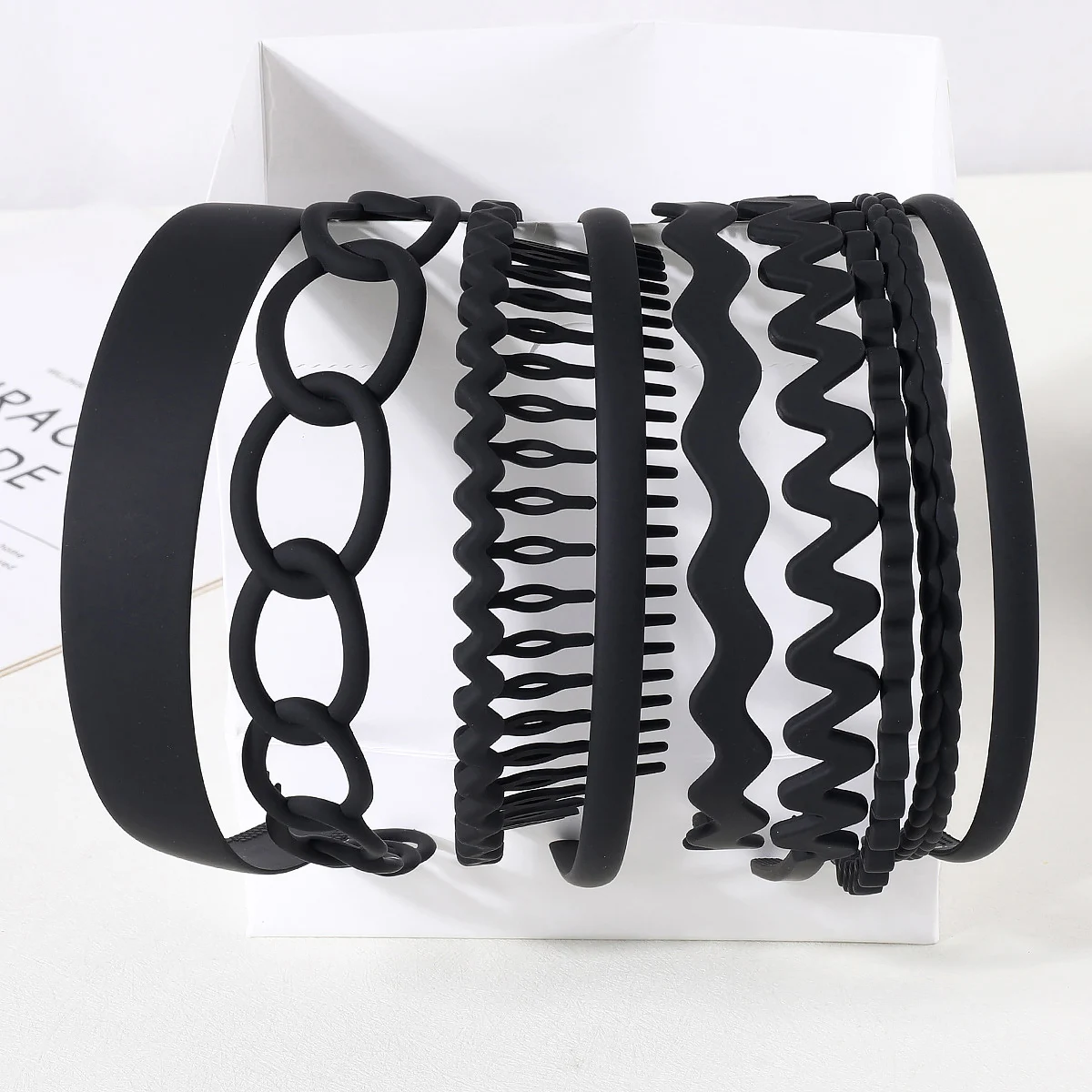 9PCS Hair Bands Set for Women Men Simple Headband Non-slip Hair Bang Bezel Holder Hair Hoop Hairband Hair Accessories Headwear