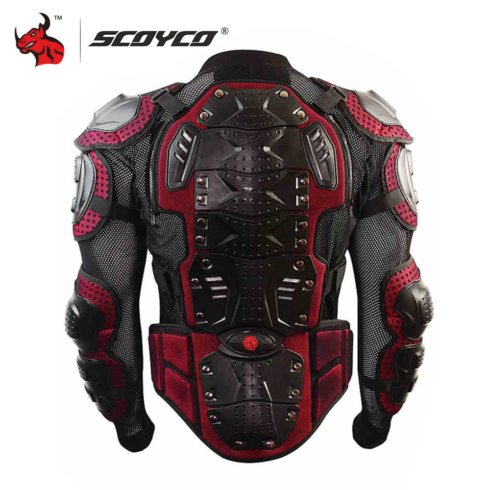 SCOYCO Adult Men Anti-drop Motorcycle Armor Wear-resistant Cycling Protective Motorcycle Jacket Protective Vest Size S-4XL