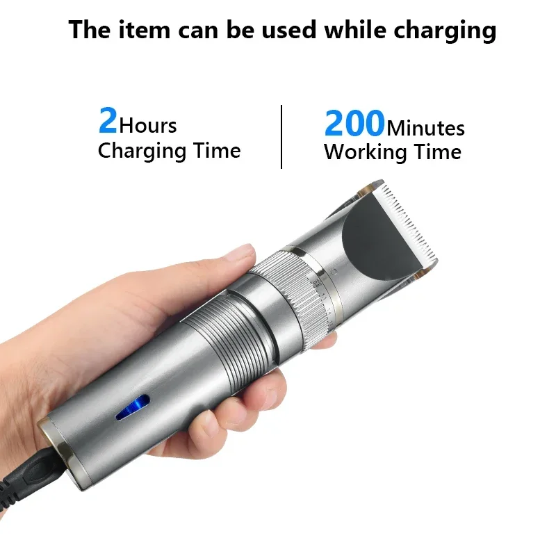 Professional Hair Trimmer Digital USB Rechargeable Hair Clipper for Men Haircut Ceramic Blade Razor Hair Cutter Barber Machine