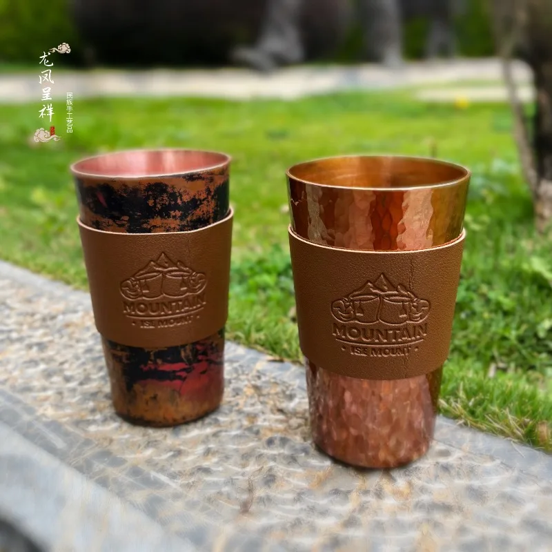 Thick Pure Copper Mug Multifunctional - Tea Coffee Dosing Cup, Beer Glass, Hotel Toothbrush Holder, Desktop Pencil Container