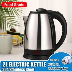 304 Stainless Steel Electric Kettle Portable 2L Coffee Pot Electric Water Heater Teapot 1500W Automatic Power Off kettle Home