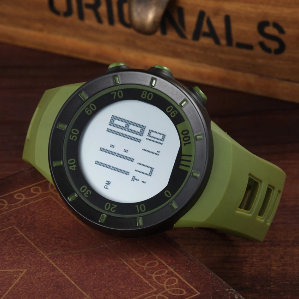 OHSEN LCD Digital Watch Men Women Outdoor Sport Watches 50M Waterproof Fashion Army Green Rubber Band Wristwatch Clocks Gifts