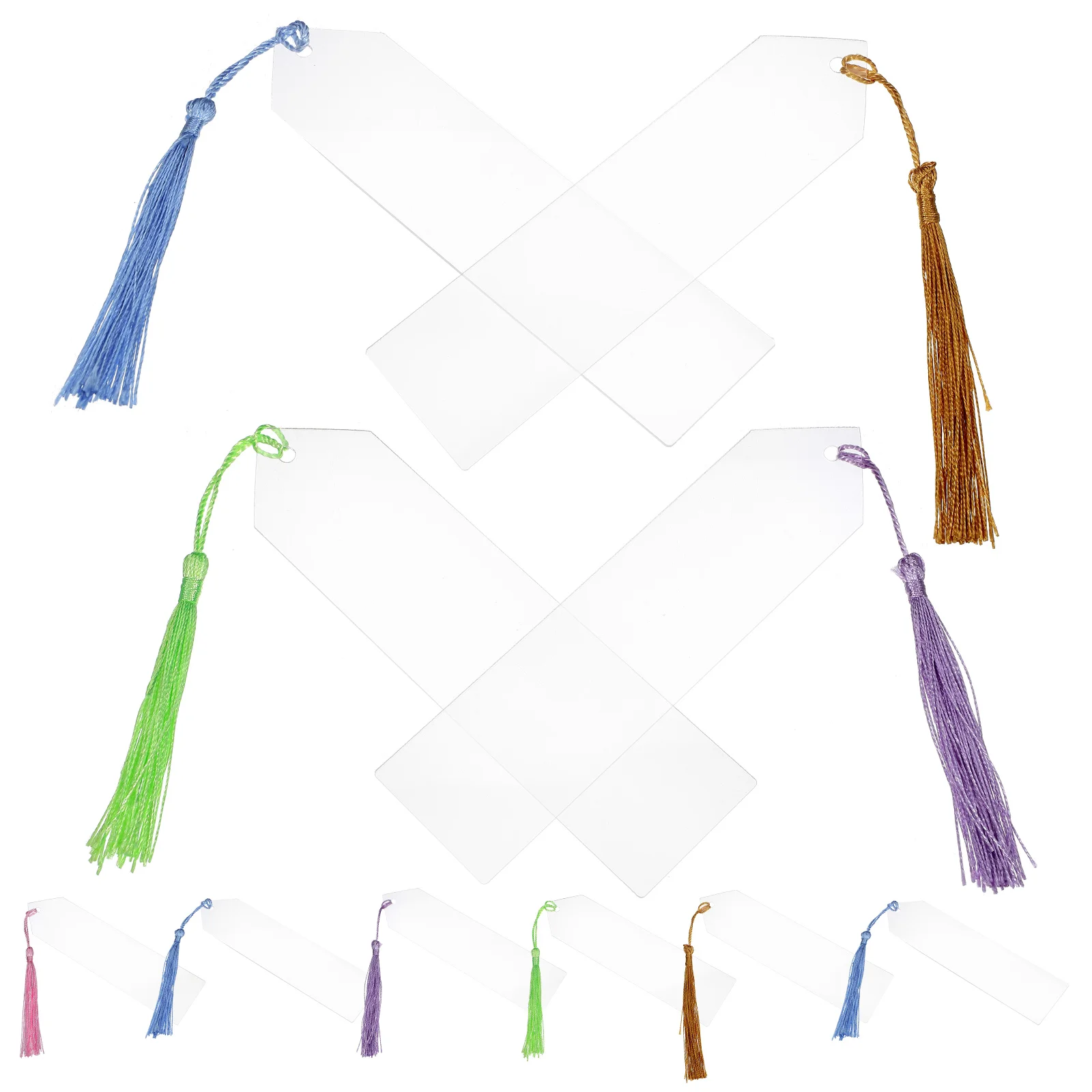 

Acrylic Bookmark Bookmarks Unique Transparent Blank Tassel Miss Clear for Crafting